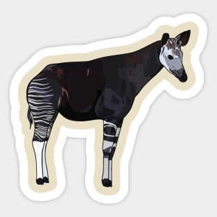 Okapi cartoon illustration Sticker